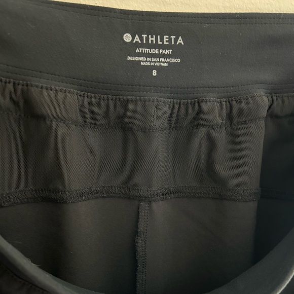 Athleta Women’s Attitude Jogger Black 8 Ruched Dance Travel Athleisure Pilates - Picture 8 of 9
